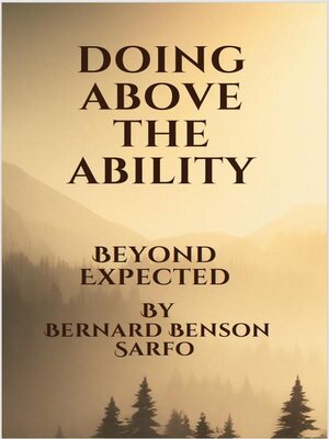 cover image of Doing Above the Ability